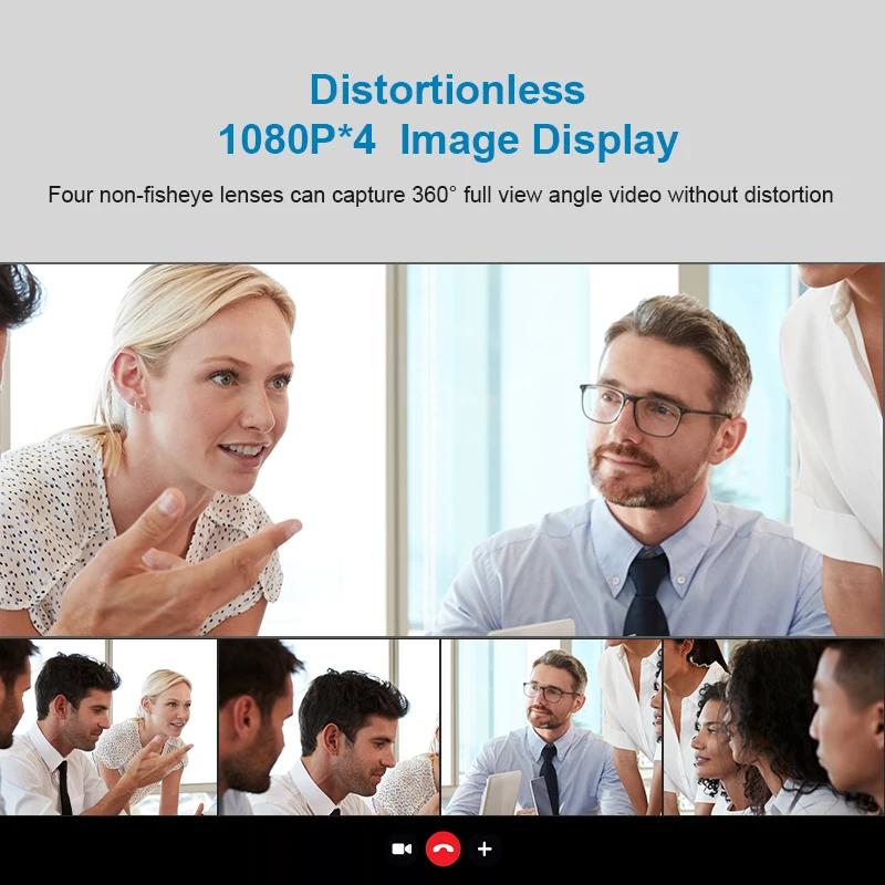 Câmera panorâmica Anywii 360 Câmera de rastreamento automático global Câmera de conferência de rastreamento automático Ai Webcam