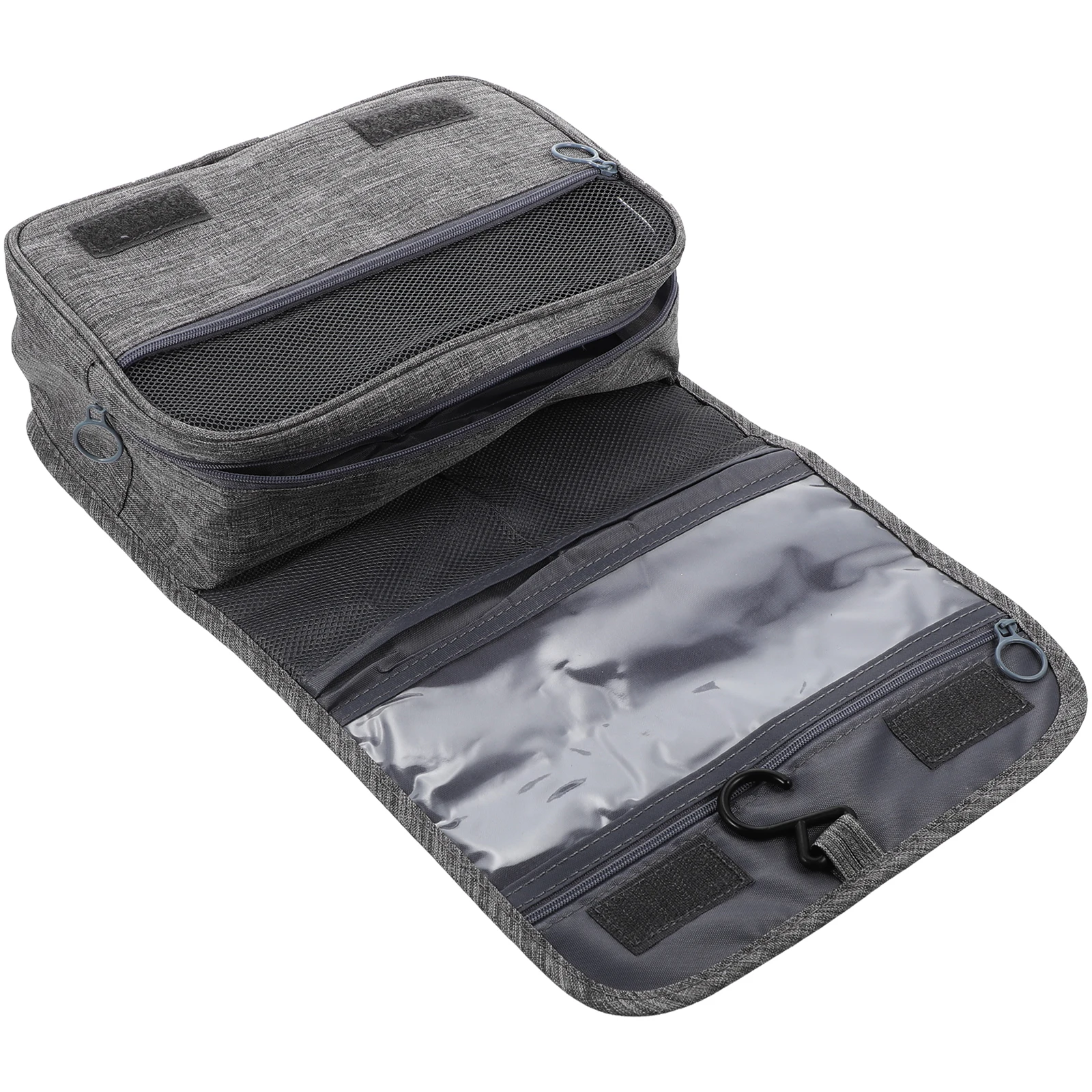 حقيبة أدوات الزينة القابلة للطي مع حقيبة سفر بخطاف، منظم غسيل خفيف الوزن بسعة كبيرة للتخييم والمشي لمسافات طويلة والعناية بالبشرة #4