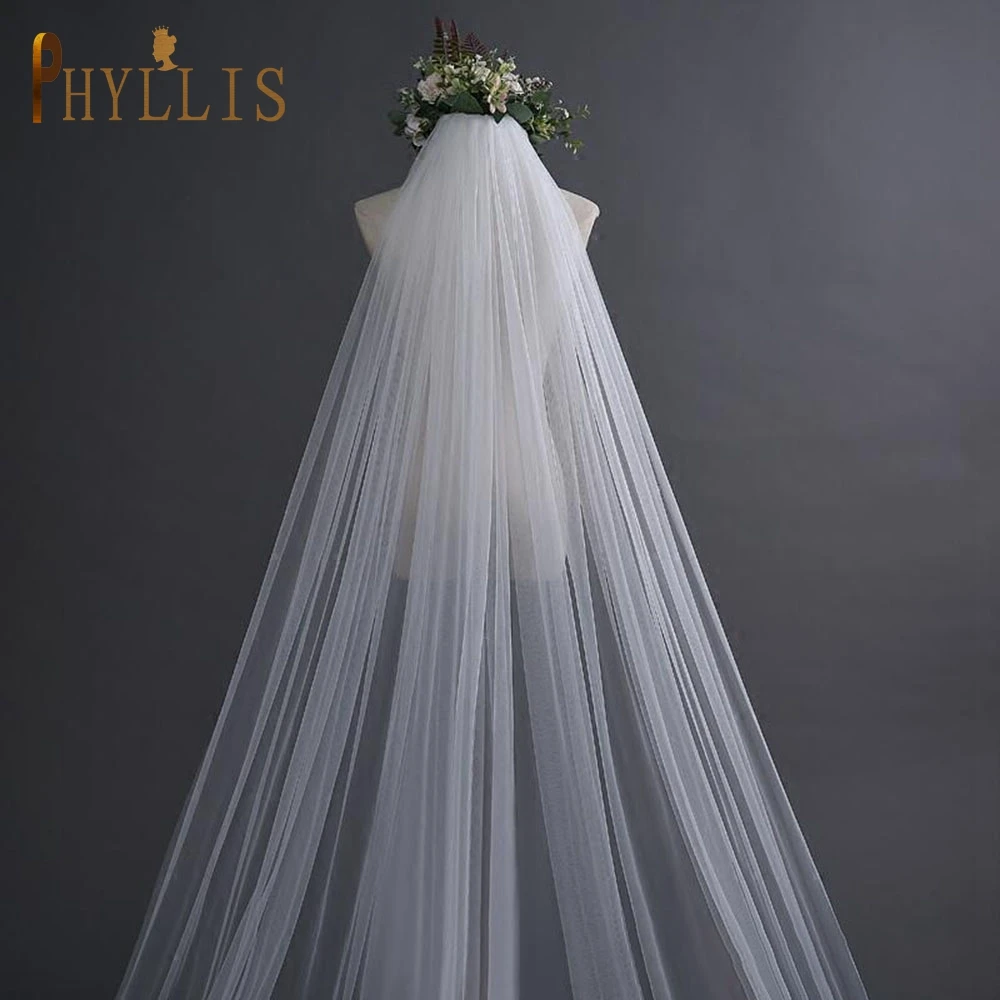 B36 2 Layer Sluier Kathedraal Bruiloft Sluier Met Kant Bridal Hoofddeksels Vail Geborduurde Bruidssluier Double Layer Sluier Voor De bruid