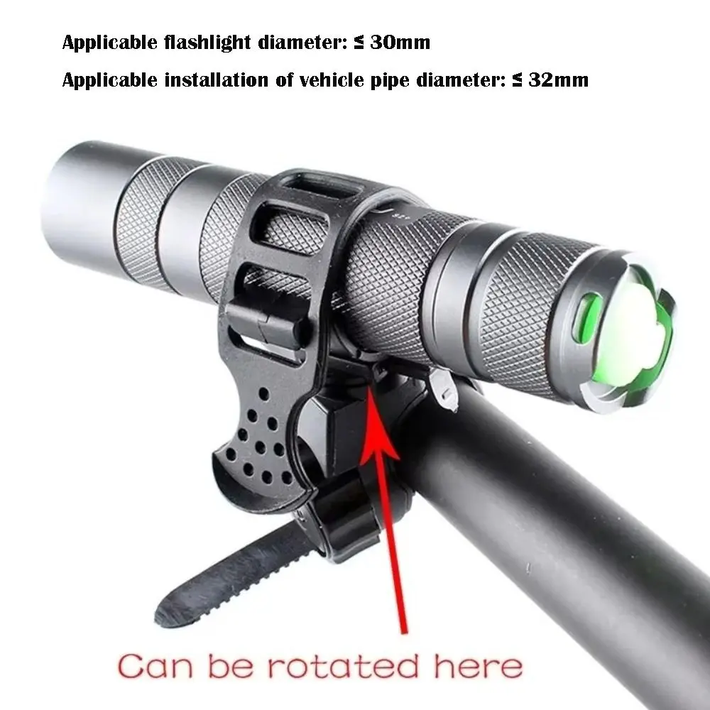 Soporte de luz para bicicleta ABS antideslizante con clip - imagen 3