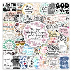 Inspirational Bible Verses Scripture Gospel Scrapbook Stickers DIY Gift Waterproof Decal for Laptop Phone Luggage Decorative