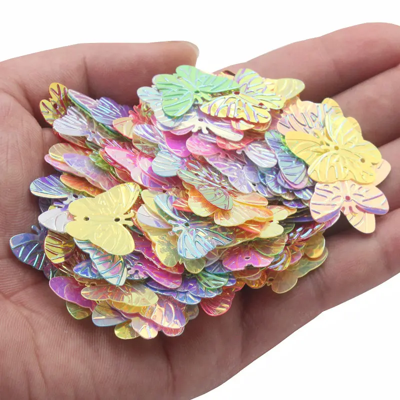 100-500Pcs Large Butterfly Sequins With 2 Holes PVC Paillette For Sewing Wedding Women Garment DIY Accessories Lentejuelas