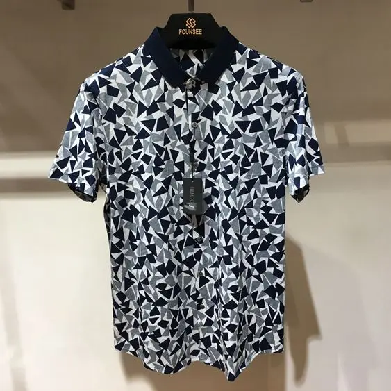 

FLAKODE Pure Cotton Summer Thin ort Sve T-irt Mens Busin Casual irt Sle Stand Fit Cool Feeling Cotton Tee