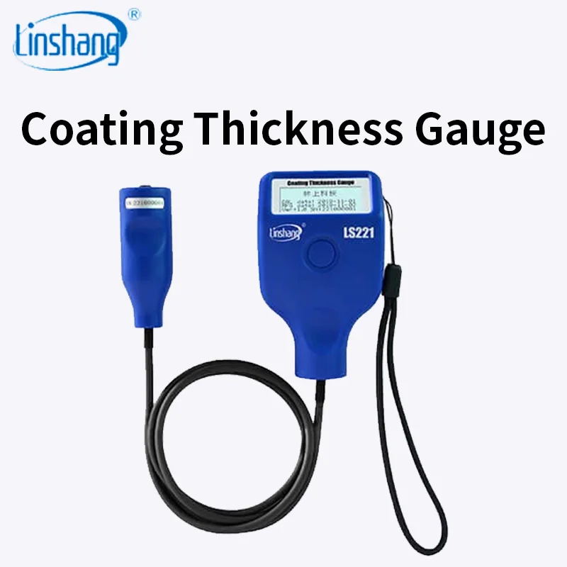 LS221 Coating Thickness Gauge for Ferrous & Non-Ferrous Metals | Magnetic Induction & Eddy Current | Mini Probe for Narrow Space
