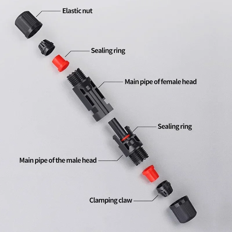 20/40/100/200/600Pcs Solar Connectors, IP67 Waterproof 1000V 30A Solar Panel Cable Connectors (12AWG-10AWG)