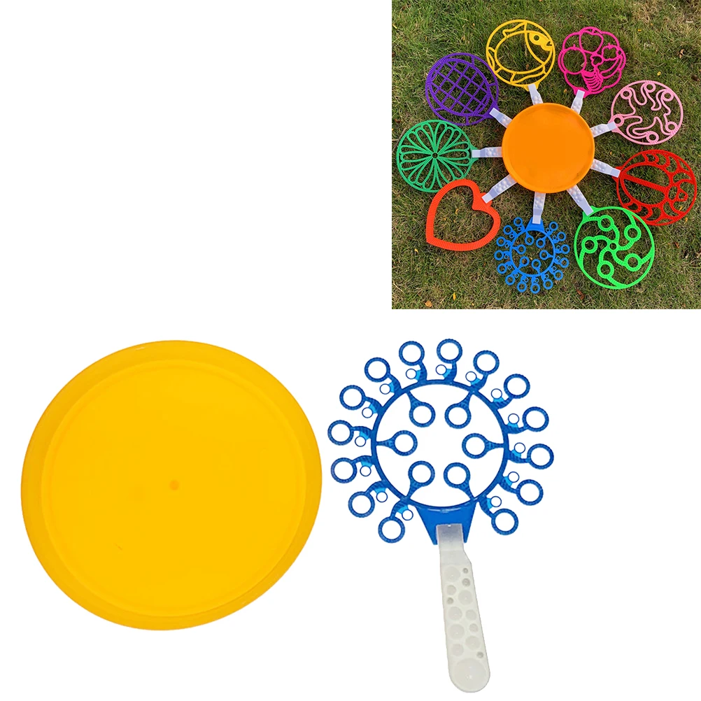 Soplador de burbujas para niños al aire libre, juego de burbujas gigantes Jumbo, anillo de burbuja grande creativo, juguetes para hacer burbujas, varita de burbujas para