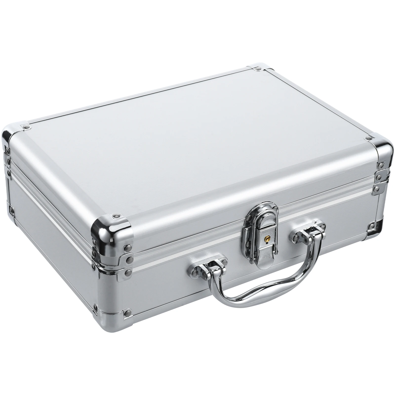 

Aluminum Alloy Briefcase Portable Storage Case for Instruments Tools Makeup Password Lock Egg Cotton Small Size Multifunctional