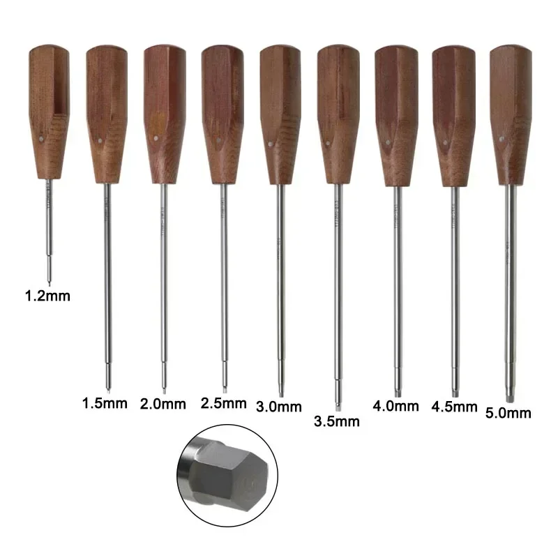 GREATLH-Tournevis à Tête Hexagonale Sophia, Manche en Bois, Orth4WD, Chirurgie, 1 Pièce
