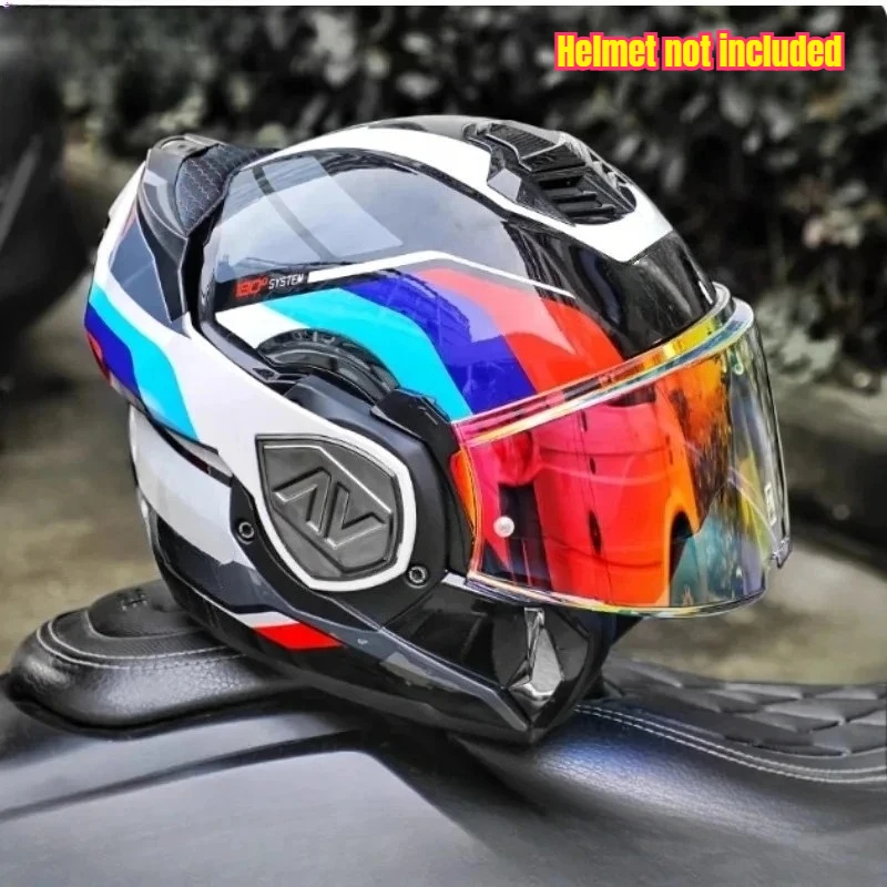 For LS2 FF906 Helmet Visor Lens Advant Flip Up Helme Replacement Lens Face Shield Visera Casco Moto