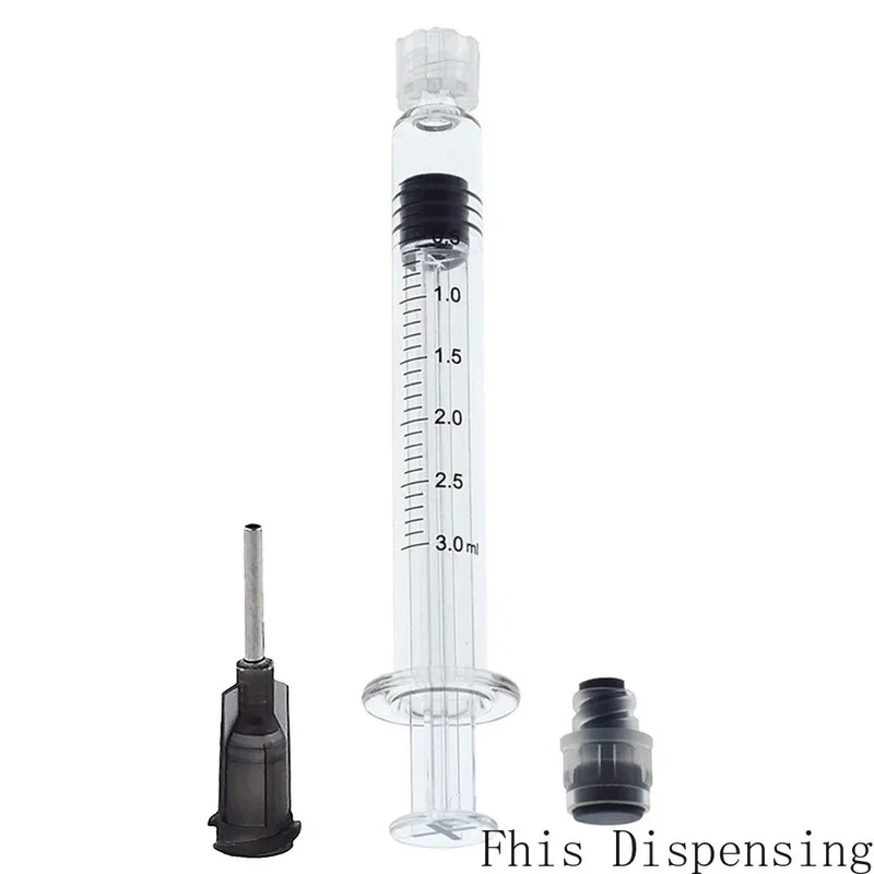 Measurement Mark Tip for CBD Oils EJuices Liquids Chemical (Gray Piston) 3ml Luer Lock Syringe with 16G Needle Reusable