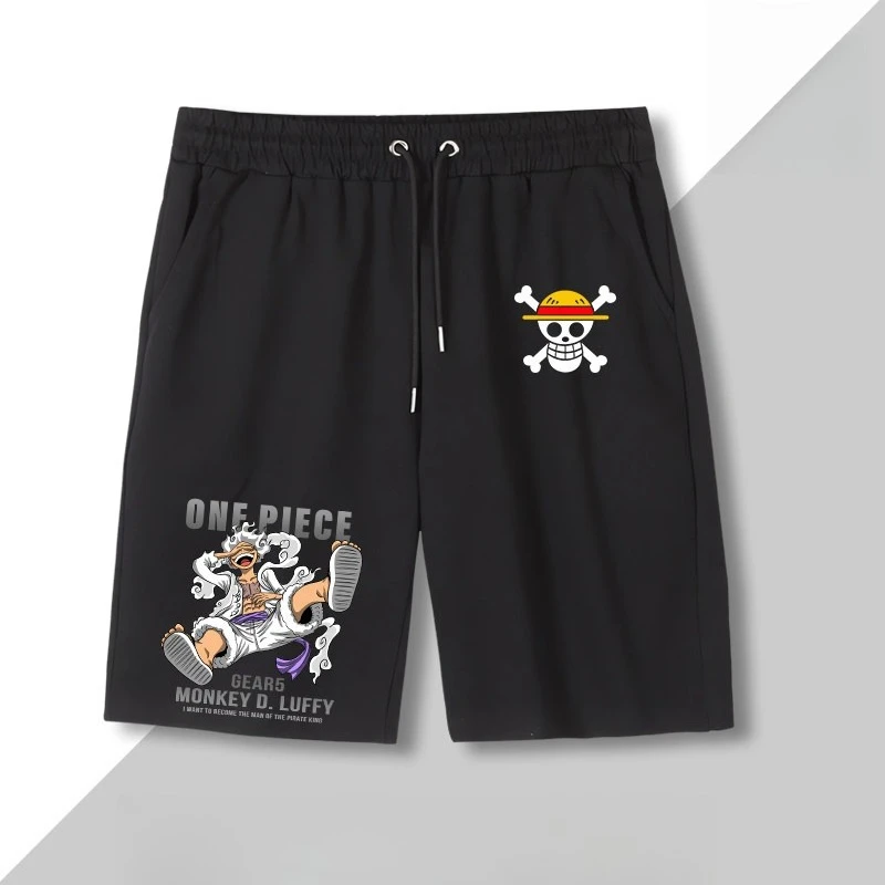 One Piece Beach Shorts, Sailor Moon, Luffy, Zoro Graphic 100% Cotton Short Unisex 2026 summer new Fashion Print Short Breathable