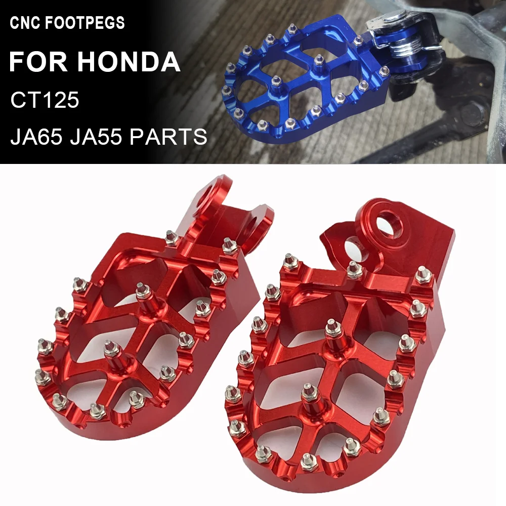 

Off-Road Motorcycle Footpegs Foot Pegs Rests Pedals Mounting CNC Aluminum for Honda CT125 CT 125 JA65 JA55 Parts