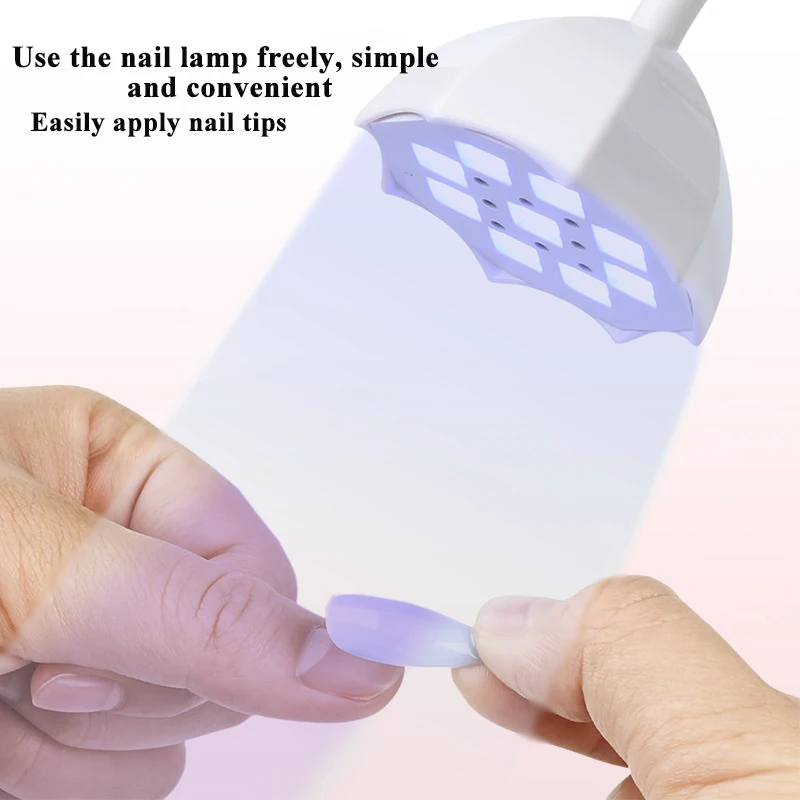 무선 로터스 네일 램프 LED UV 네일 드라이어 터치 컨트롤 충전식 네일 라이트 자동 감지 빠른 건조 360 °   구부릴 수 있는