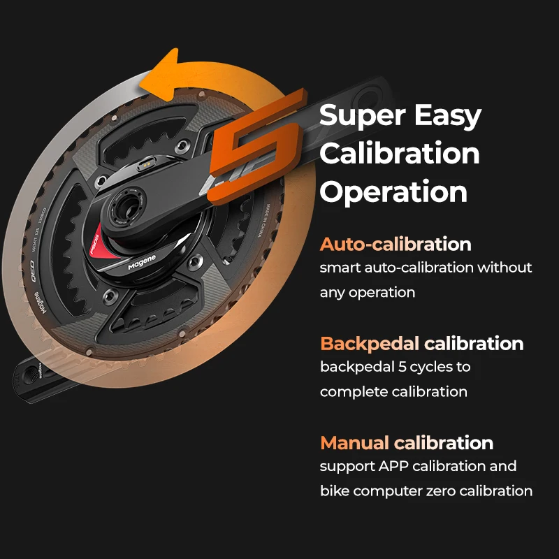 Magene Road Bike QED P505 Spider Power Meter Highly Compatible DUB Spindle Integrated Bolt-free Chainring Durabili