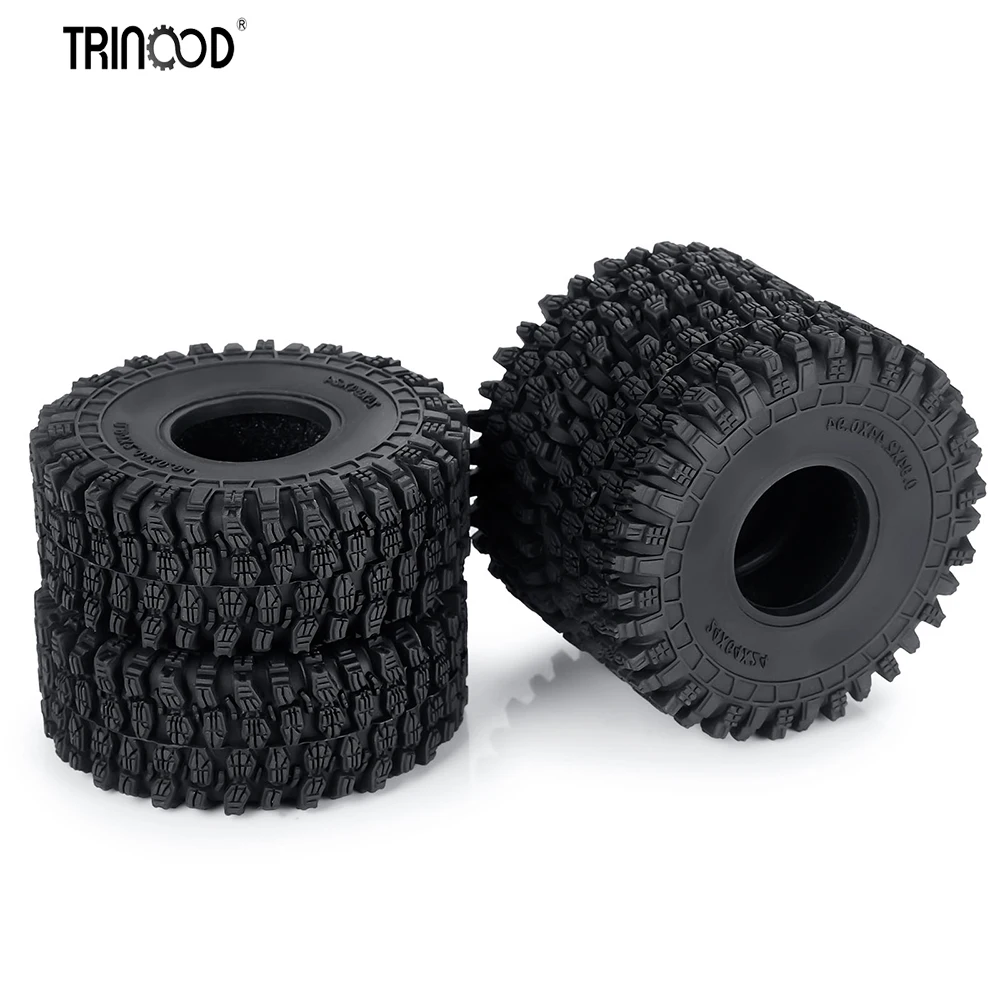 

TRINOOD 4PCS 64MM Wheel Tires for 1/18 RC Crawler Car TRX4M TRX4-M Upgrade