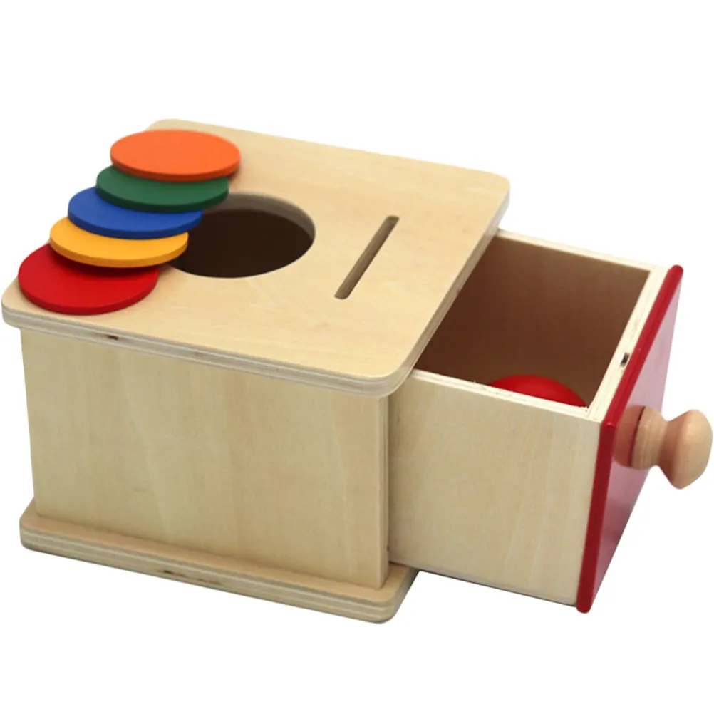 

Набор из 1 деревянной коробки Монтессори для развития мелкой моторики и сенсорных навыков у малышей 6-12 месяцев