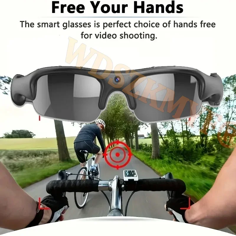 نظارات WIFI 1080P HD الذكية، نظارات الفيديو، كاميرا رياضية صغيرة، كاميرا DV خارجية، زاوية واسعة 170 °   الكاميرا، ركوب الدراجات النارية،