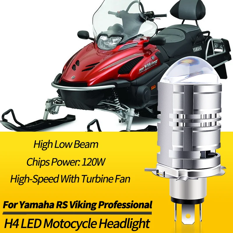 1PC LED Headlight Bulb H4 9003 HB2 High Low Beam Canbus For Yamaha RS Viking Professional 2008-2010 2013-2015 Retrofit Accessory