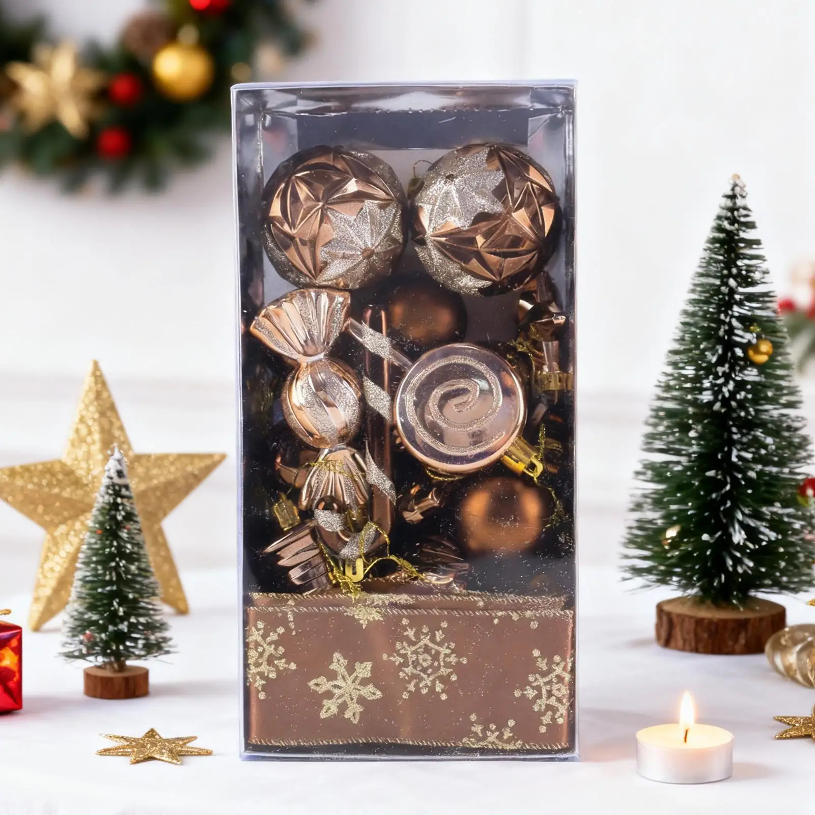 Shatterproof Christmas Ball Ornaments Set 30 Pieces Festive Holiday Decoration Shatterproof Christmas Decorations For Tree For