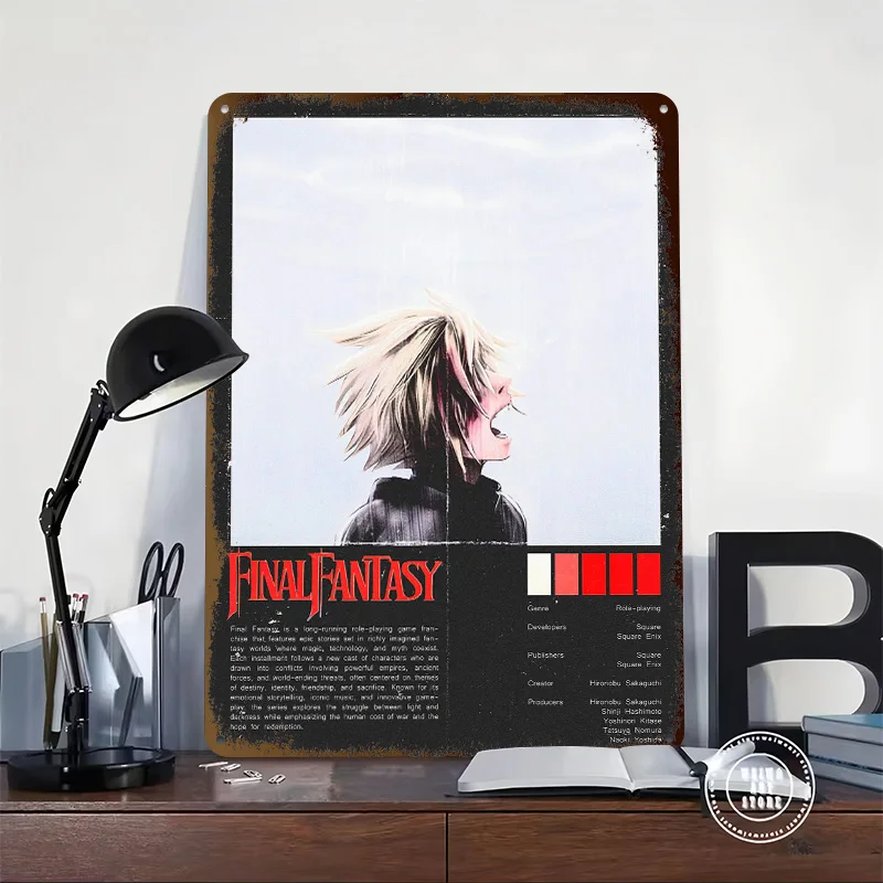 Fantasy Character Screaming Tin Poster Customized Wall Art Retro Vintage Metal Signs for Fans Room Home Decor Accessories House