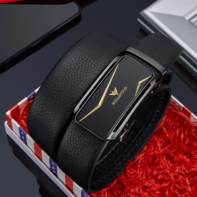 

Business men's belt automatic buckle fashionable belt versatile casual belt