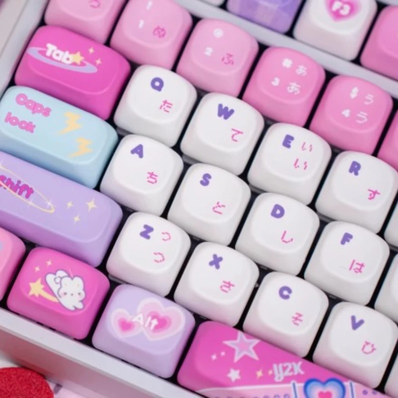 Tutup Tombol Milenium Girls Tutup Tombol Profil PBT MOA/Ceri Kustom Tutup Kunci Titik Anime Kartun Lucu untuk Gamer Desain Pengrajin