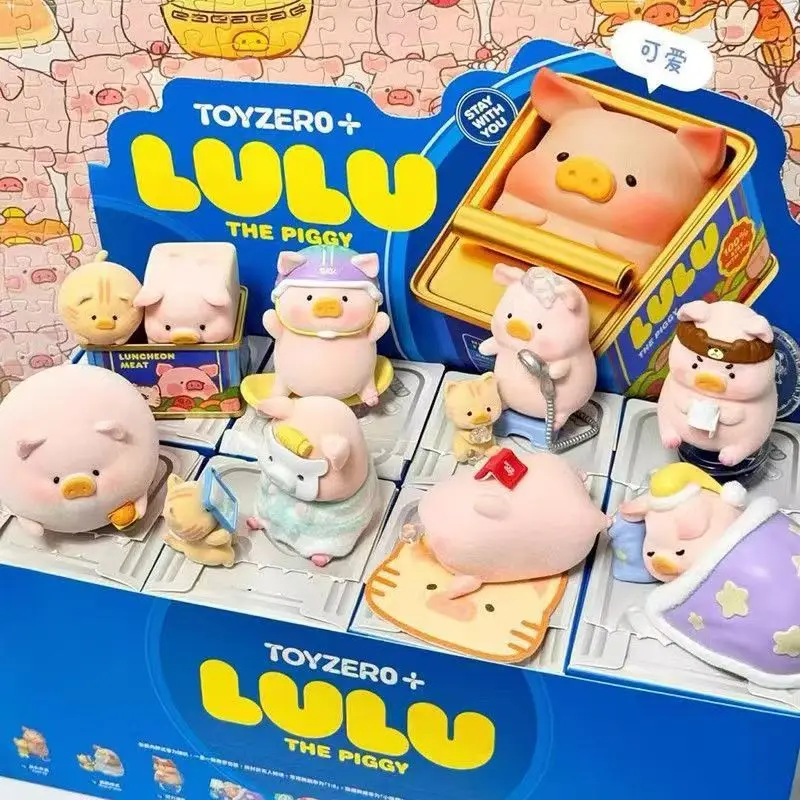 

New Arrival Authentic Canned Pig Lulu Blind Box Trendy Figurines Home Companion Toy For Girls Birthday And Christmas Gifts