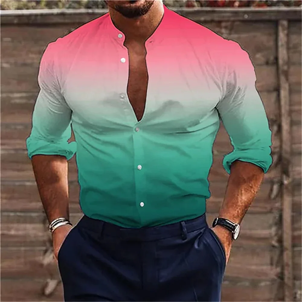 Men's shirt graphic cube 3D printed shirt casual long sleeve button top clothing fashion design party ball shirt summer 6XL