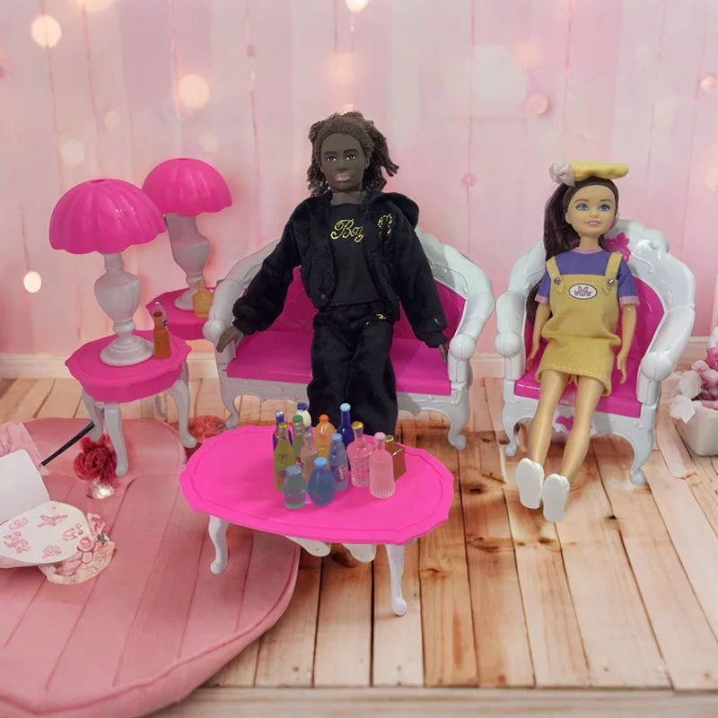 Simulation Sofa For Doll Kids Toys 12 Inch Dollhouse Furniture Miniature Doll House TV Table Girl' DIY Play Toy Birthday Gifts view 4