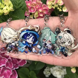 Genshin darbe Yae Miko Kaveh Baizhu wandkeychain anahtarlık şekil rozeti Anime oyunu Cosplay aksesuarları