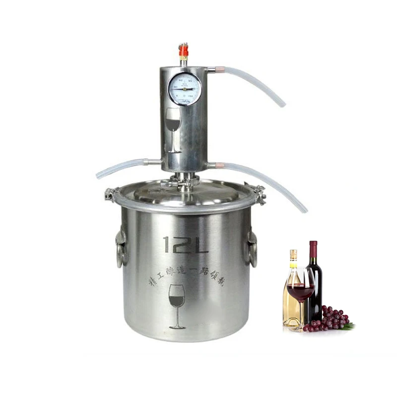 

Household Small Alcohol Distiller Machine Wine Boiler Wine Brandy Brewing Equipment 12L Liquor Distillation