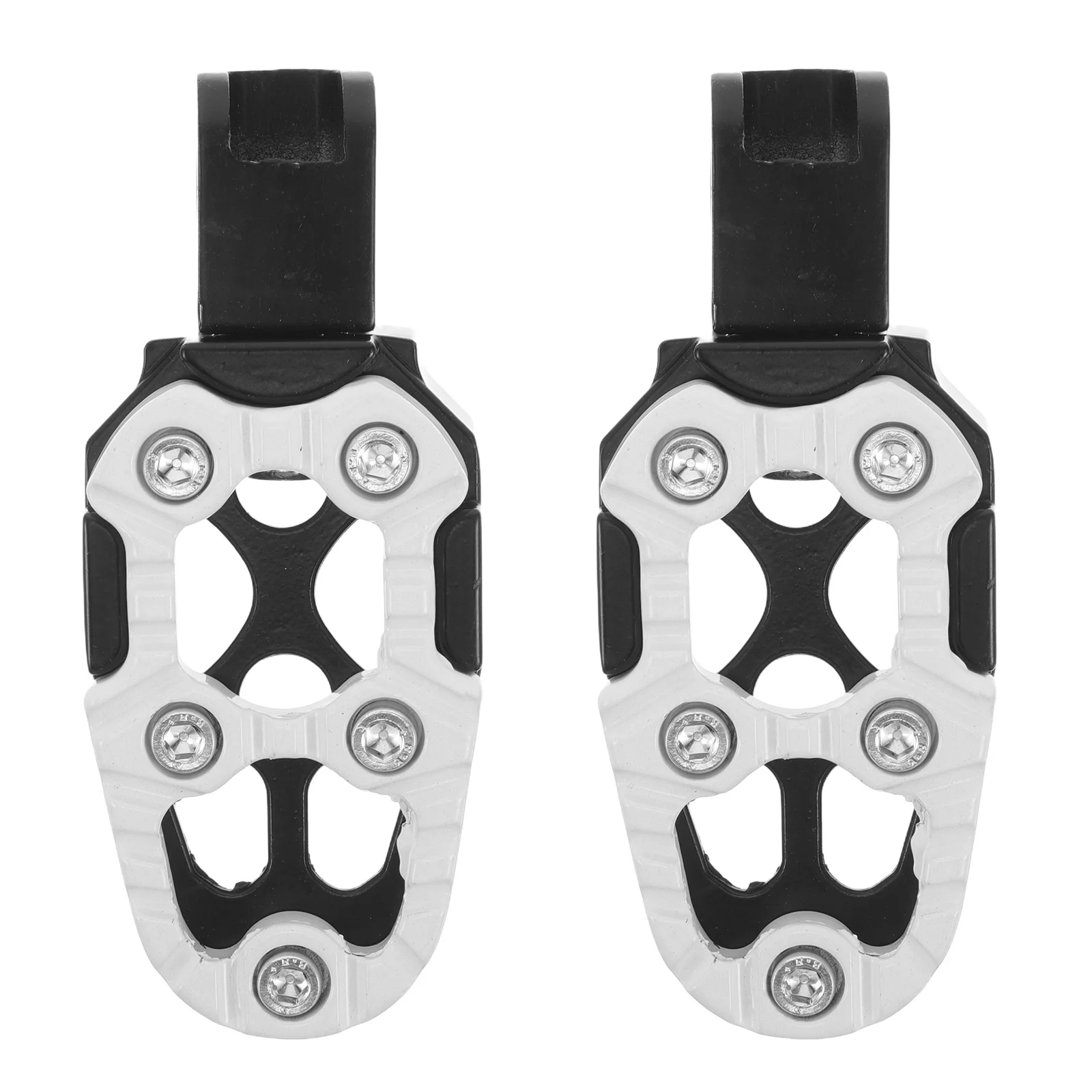

1 Pair Aluminum Alloy Foot Pegs Motorcycle Foldable Anti-Slip Rear Footrests Universal Fit Comfort Support Easy Installation
