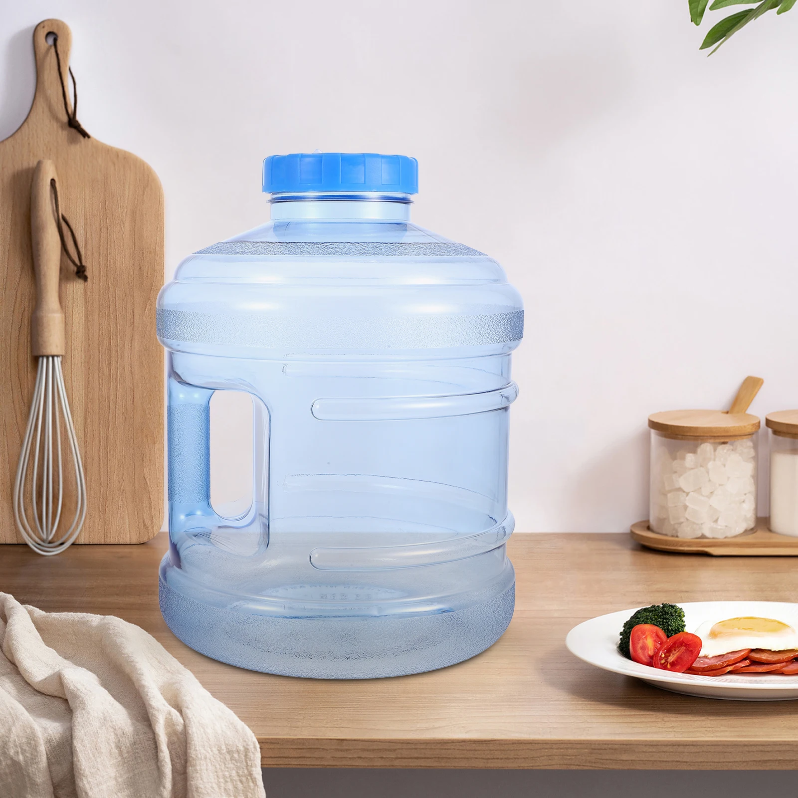 

11.3L Water Container PC Round Bucket Thickened Design Lid Home Camping Outdoor Portable Household Tea Bar Storage Solution