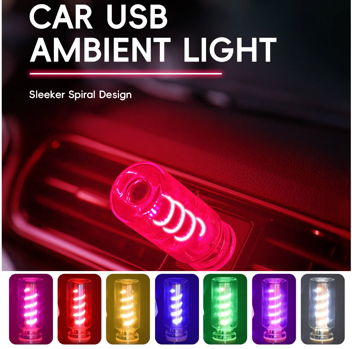 1x USB Touch Control Car LED Light Atmosphere Light Bulb Incandescent Lamp LED Filament Bedroom Night Decoration Plug Play