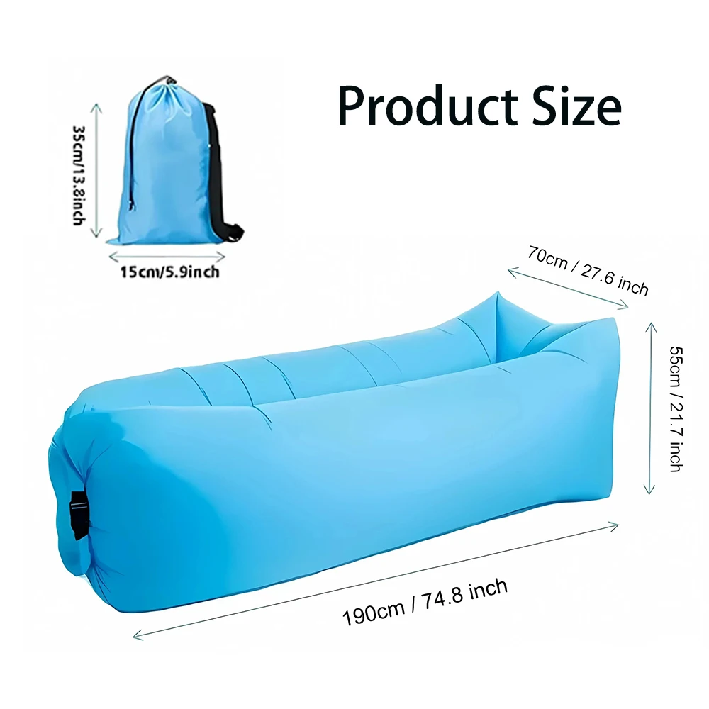 Outdoor Portable Inflatable Sofa Beach Air Sofa Outdoor Camping Party Good Quality Sleeping Bag Inflatable Air Bag Sun Lounger