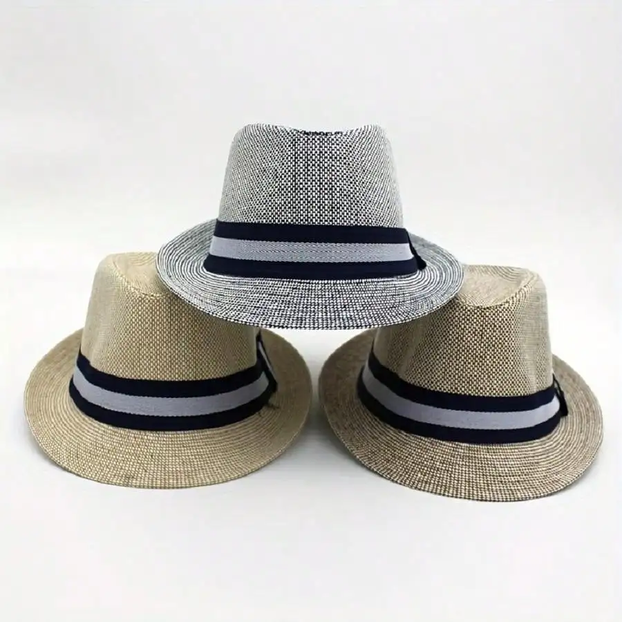 Panama Jazz Hat, Top Hat, Male and Female Couple, English Sunshade Hat, Straw Hat, Korean Version