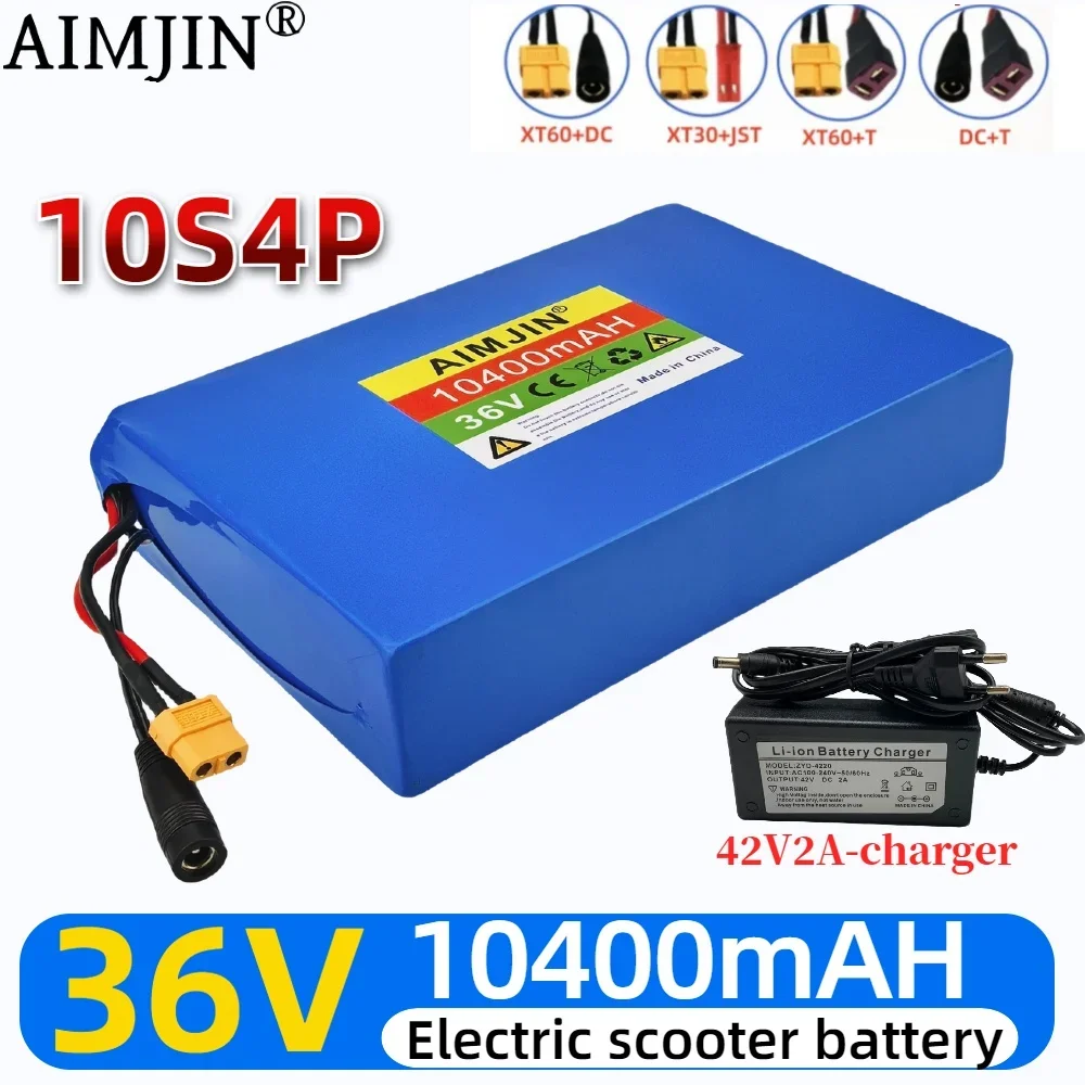 

36V 10400mAh 10S4P Lithium-ion Battery Pack Suitable for Bicycles, Cars, and Electric Scooters,with Built-in BMS