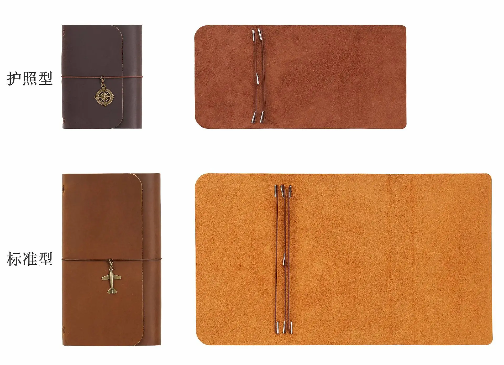 Neu eingetroffen: Triple Fold TN Traveler's Notebook, echtes Rindsleder, Vintage-Tagebuch, kreativer Notizblock, 22 x 12,5 x 3 cm – Detail 12