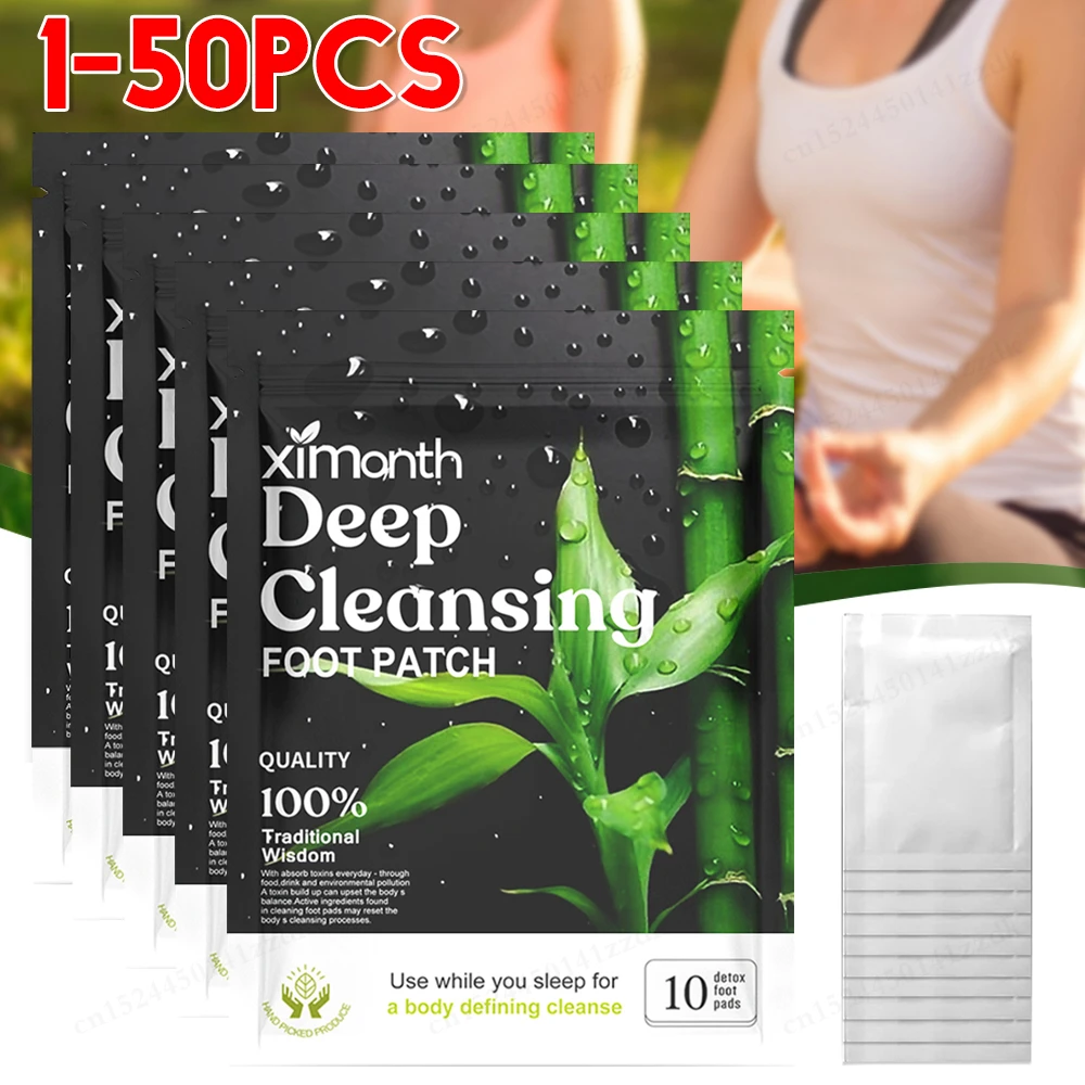 10-100PCS Detox Foot Patches Pads Pads Natural Herbal Wormwood Artemisia Argyi Feet Body Toxins Cleansing Relieve Stress Help Sl