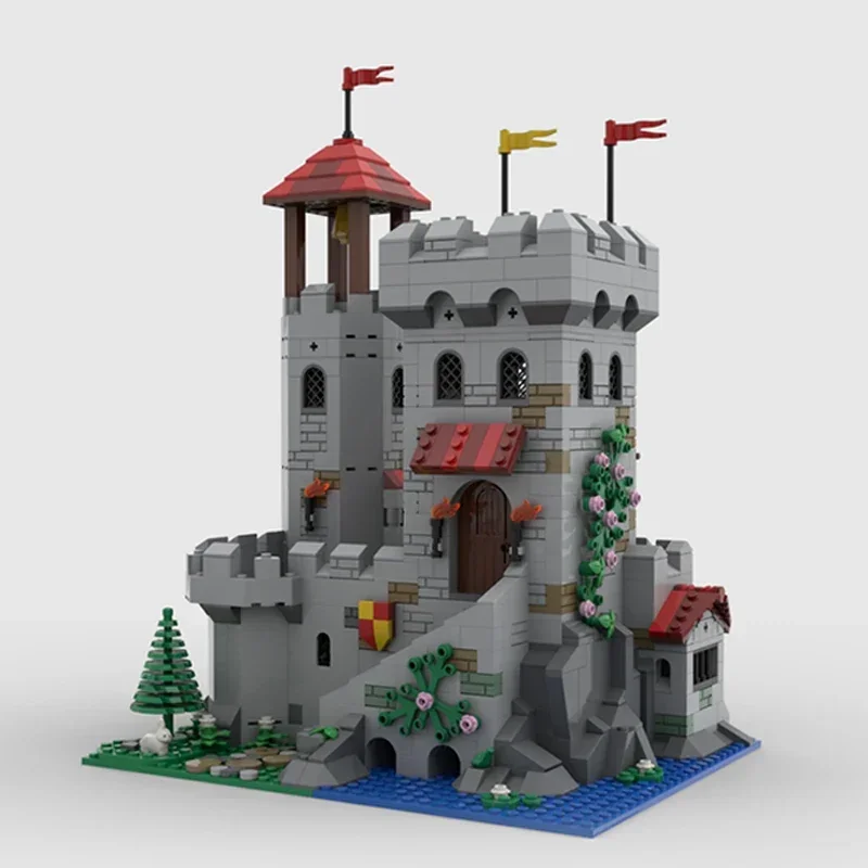 كتل بناء MOC-Castle للأطفال ، طوب تجميع ذاتي الصنع ، هدايا العيد ، نموذج القلعة ، العطلة ، البؤرة الاستيطانية ، التقنية ، Moc