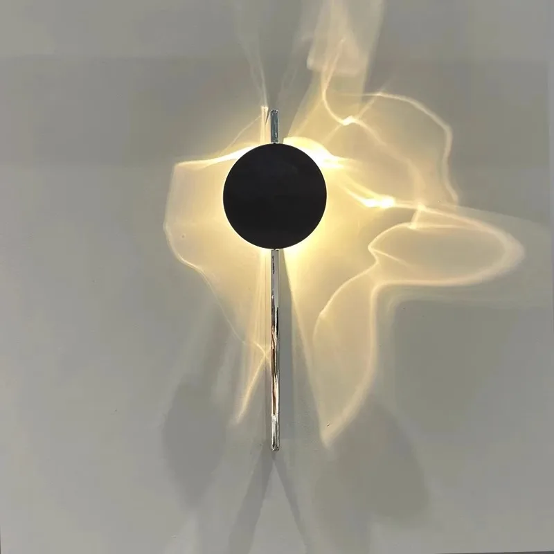 Stainless Steel Ripple Wall Lamp Modern Exhibition Hall Warm Light Corridor Hotel Hall Lighting Lamps Interior Decoration Lights