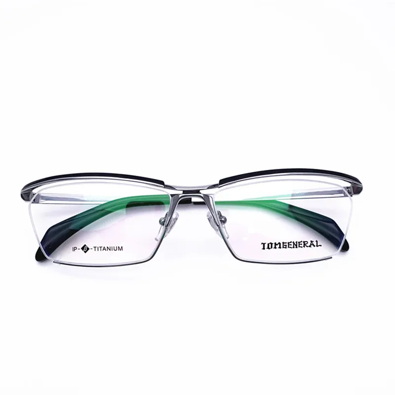 

Belight Optical Japan Futuristic Design Titanium Reverse Half Rimless Frame Men Prescription Semi Eyeglasses TI8040