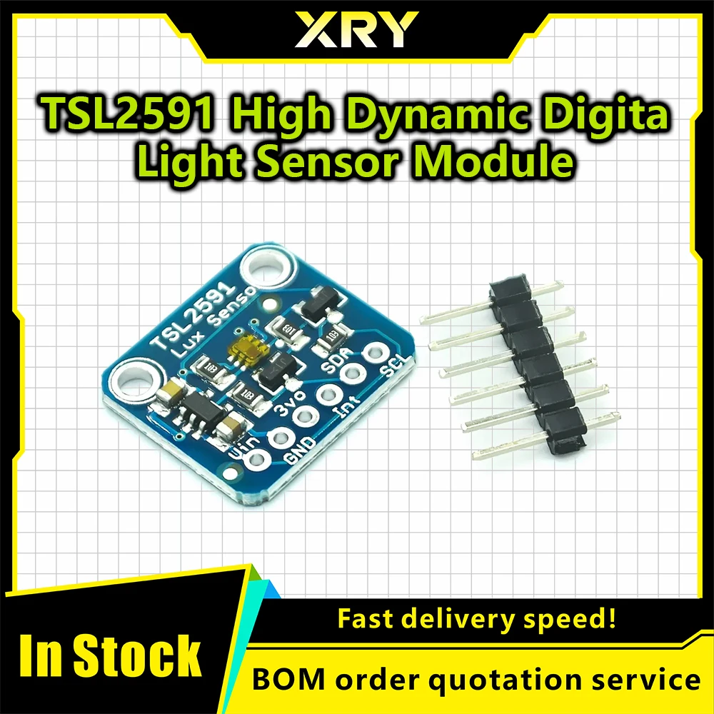 Módulo de ruptura de Sensor de luz TSL2591 IIC I2C, tablero Digital de alto rango dinámico TSL25911FN 3,3 V 5V, bricolaje electr
