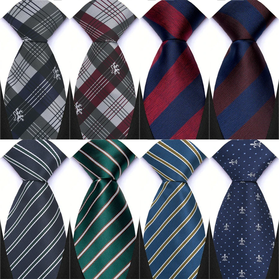 Men's Fashion 8m Ties Classic Polka Dot Plaid Striped Tie Business Wedding Red Blue Necktie Formal Neck Ties Gifts Cravat