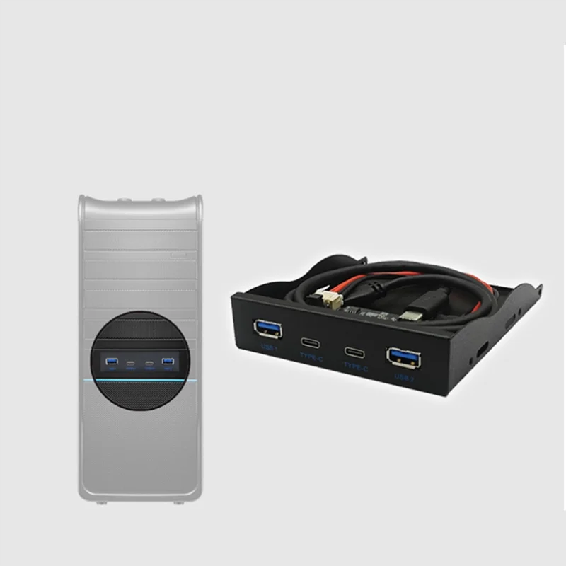 

Qy-USB3.2 GEN2 TYPE-C Положение гибкого привода Панель 10 Гбит/с 3,5-дюймовый концентратор 19-контактный разъем для порта C Реверсивный разъем