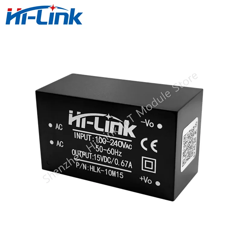 Hi-Link ACDC HLK-10M15 15V 10W 0.67A низкое энергопотребление защита от короткого замыкания Mini регулируемое питание