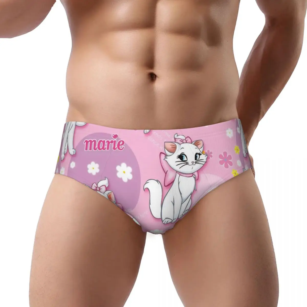 

Custom Cartoon Aristocats Animation Marie Cat Men's Briefs Panties Men's Stretch Underwear Underpants