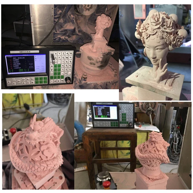 500KHZ Motion 7 Inch Large Screen Replace Mach3 USB 5 Axis CNC Control System Offline Controller for CNC Engraving Machine