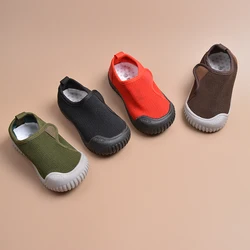 Spring Autumn Kids Solid Colored Soft Bottom Net Shoes Middle and Small Children Outdoor Exercise Canvas E8095