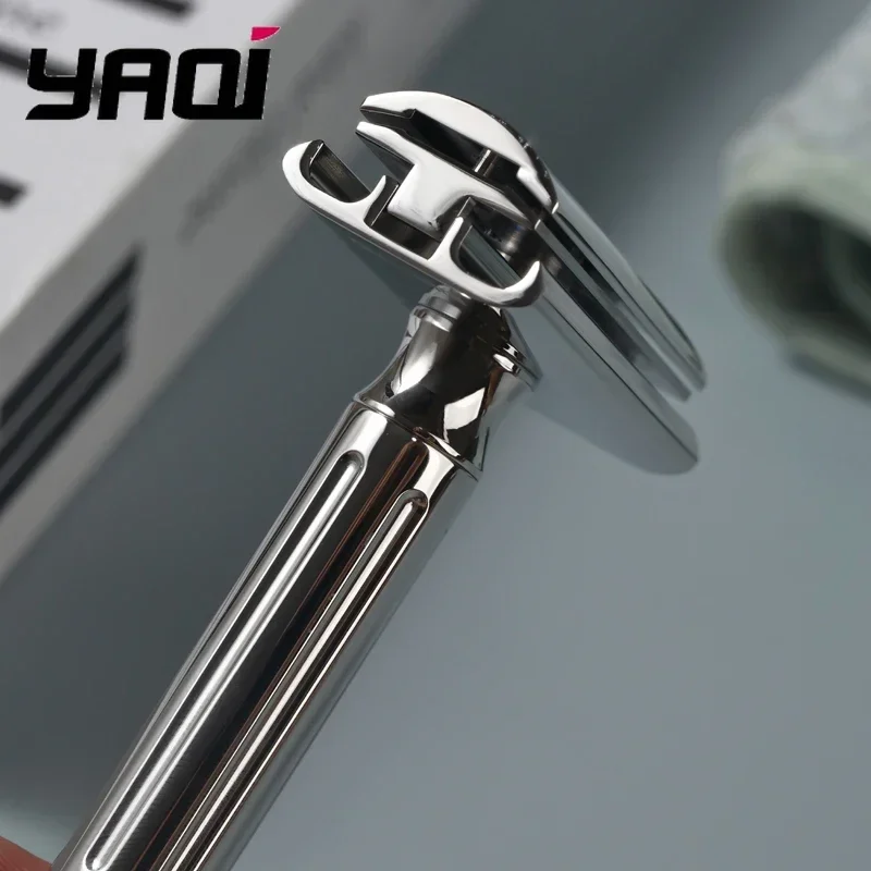 YAQI Avanti Regulowany maszynka do golenia ze stali nierdzewnej, z regulacją szczeliny ostrza (od 0,55 mm do 1,35 mm), profesjonalne narzędzie do pielęgnacji brody w podróży.